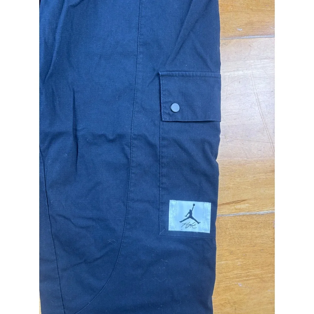 Jordan Flight Essentials Cargo Pants Mens Medium Black Loose Fit CV3174-010